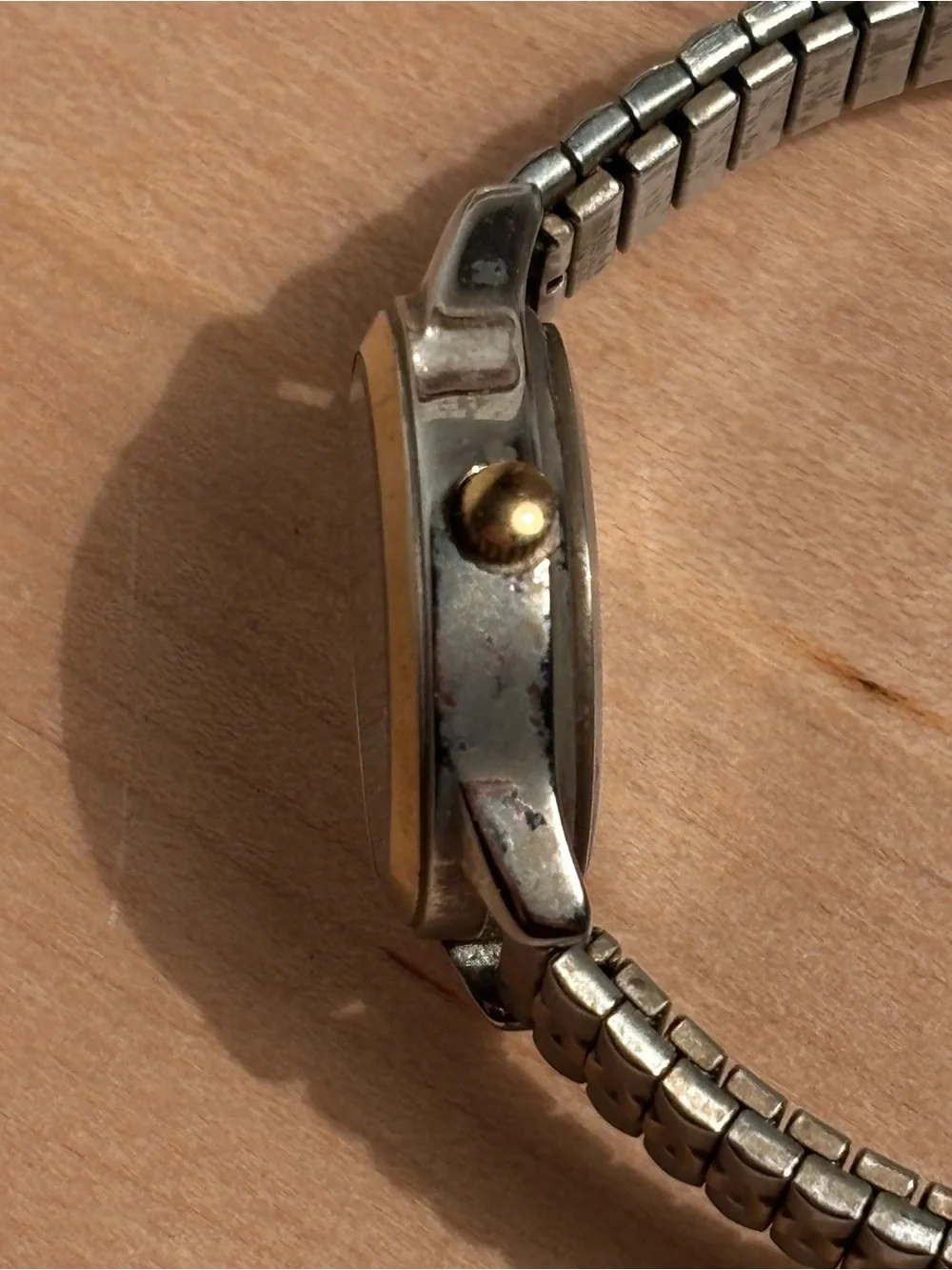 Timex Two-Tone Silver and Gold Mother-of-Pearl Dial Watch